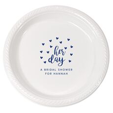 Confetti Hearts Her Day Plastic Plates