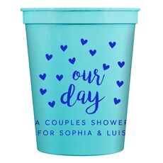 Confetti Hearts Our Day Stadium Cups