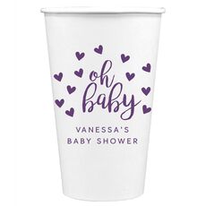 Confetti Hearts Oh Baby Paper Coffee Cups