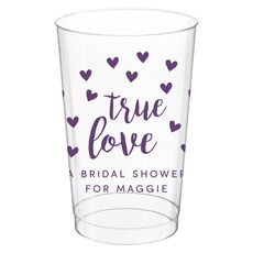 Confetti Hearts True Love Clear Plastic Cups
