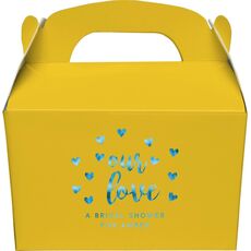 Confetti Hearts Our Love Gable Favor Boxes