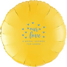 Confetti Hearts Our Love Mylar Balloons
