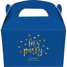 Confetti Hearts Let's Party Gable Favor Boxes