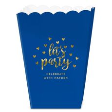 Confetti Hearts Let's Party Mini Popcorn Boxes