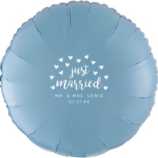 Confetti Hearts Just Married Mylar Balloons