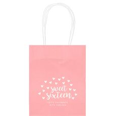 Confetti Hearts Sweet Sixteen Mini Twisted Handled Bags