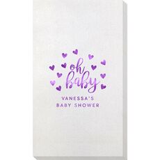 Confetti Hearts Oh Baby Bamboo Luxe Guest Towels