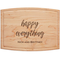 Arched Happy Everything Maple 12 inch Artisan Cutting Board