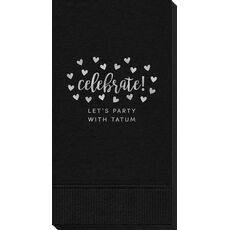 Confetti Hearts Celebrate Guest Towels