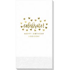 Confetti Hearts Celebrate Guest Towels