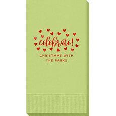 Confetti Hearts Celebrate Guest Towels