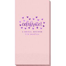 Confetti Hearts Celebrate Guest Towels