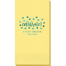 Confetti Hearts Celebrate Guest Towels