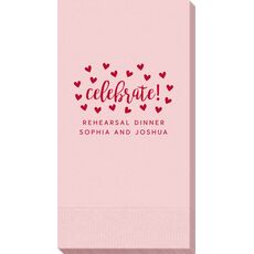 Confetti Hearts Celebrate Guest Towels