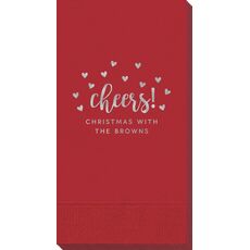 Confetti Hearts Cheers Guest Towels
