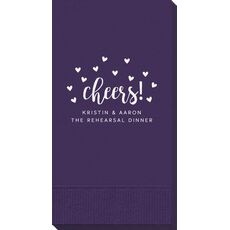 Confetti Hearts Cheers Guest Towels