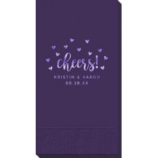 Confetti Hearts Cheers Guest Towels
