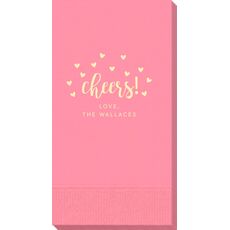 Confetti Hearts Cheers Guest Towels