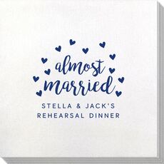 Confetti Hearts Almost Married Bamboo Luxe Napkins