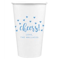 Confetti Hearts Cheers Paper Coffee Cups