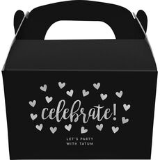 Confetti Hearts Celebrate Gable Favor Boxes