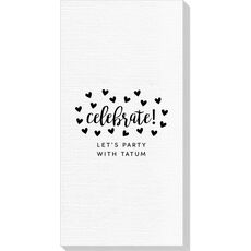Confetti Hearts Celebrate Deville Guest Towels