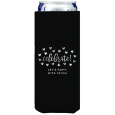 Confetti Hearts Celebrate Collapsible Slim Huggers