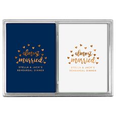 Confetti Hearts Almost Married Double Deck Playing Cards