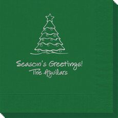 Decorative Christmas Tree Napkins