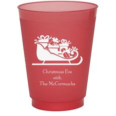 Victorian Sleigh with Presents Colored Shatterproof Cups