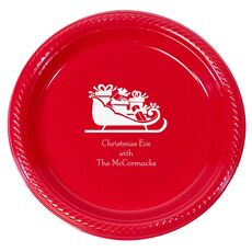 Victorian Sleigh with Presents Plastic Plates