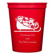 Victorian Sleigh with Presents Stadium Cups