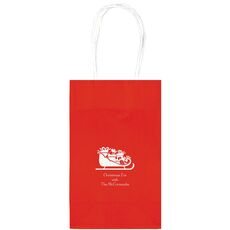 Victorian Sleigh with Presents Medium Twisted Handled Bags