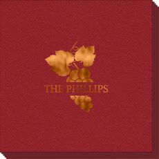 Wine Grapes Linen Like Napkins