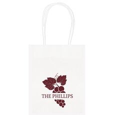 Wine Grapes Mini Twisted Handled Bags