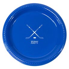 Double Hockey Sticks Plastic Plates