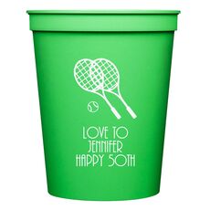 Doubles Tennis Stadium Cups