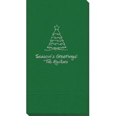 Decorative Christmas Tree Guest Towels