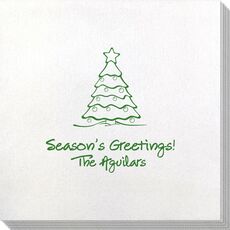 Decorative Christmas Tree Bamboo Luxe Napkins