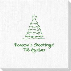 Decorative Christmas Tree Deville Napkins