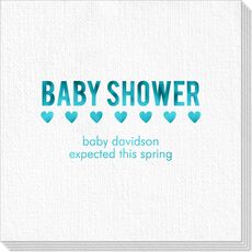 Baby Shower with Hearts Deville Napkins