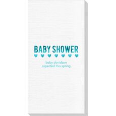 Baby Shower with Hearts Deville Guest Towels