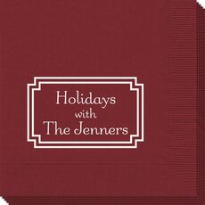 Your Text in Double Frame Napkins