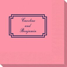 Your Text in Double Frame Napkins