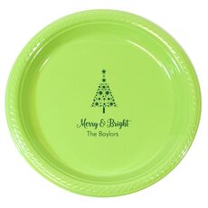 Starred Christmas Tree Plastic Plates