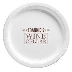 Vintage Wine Cellar Paper Plates