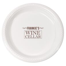 Vintage Wine Cellar Plastic Plates