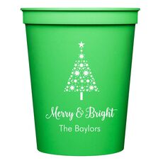 Starred Christmas Tree Stadium Cups