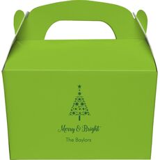 Starred Christmas Tree Gable Favor Boxes
