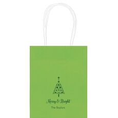 Starred Christmas Tree Mini Twisted Handled Bags